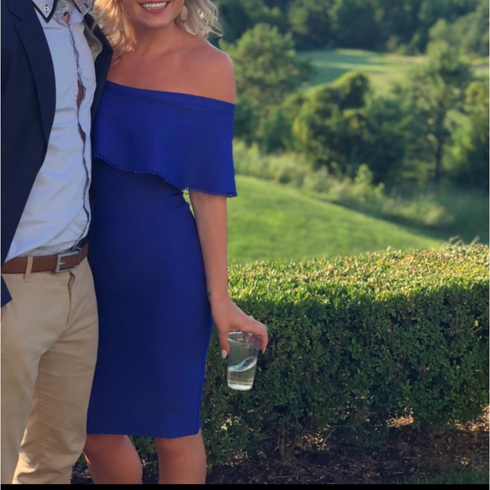Marciano Cobalt Blue Zippered Dress